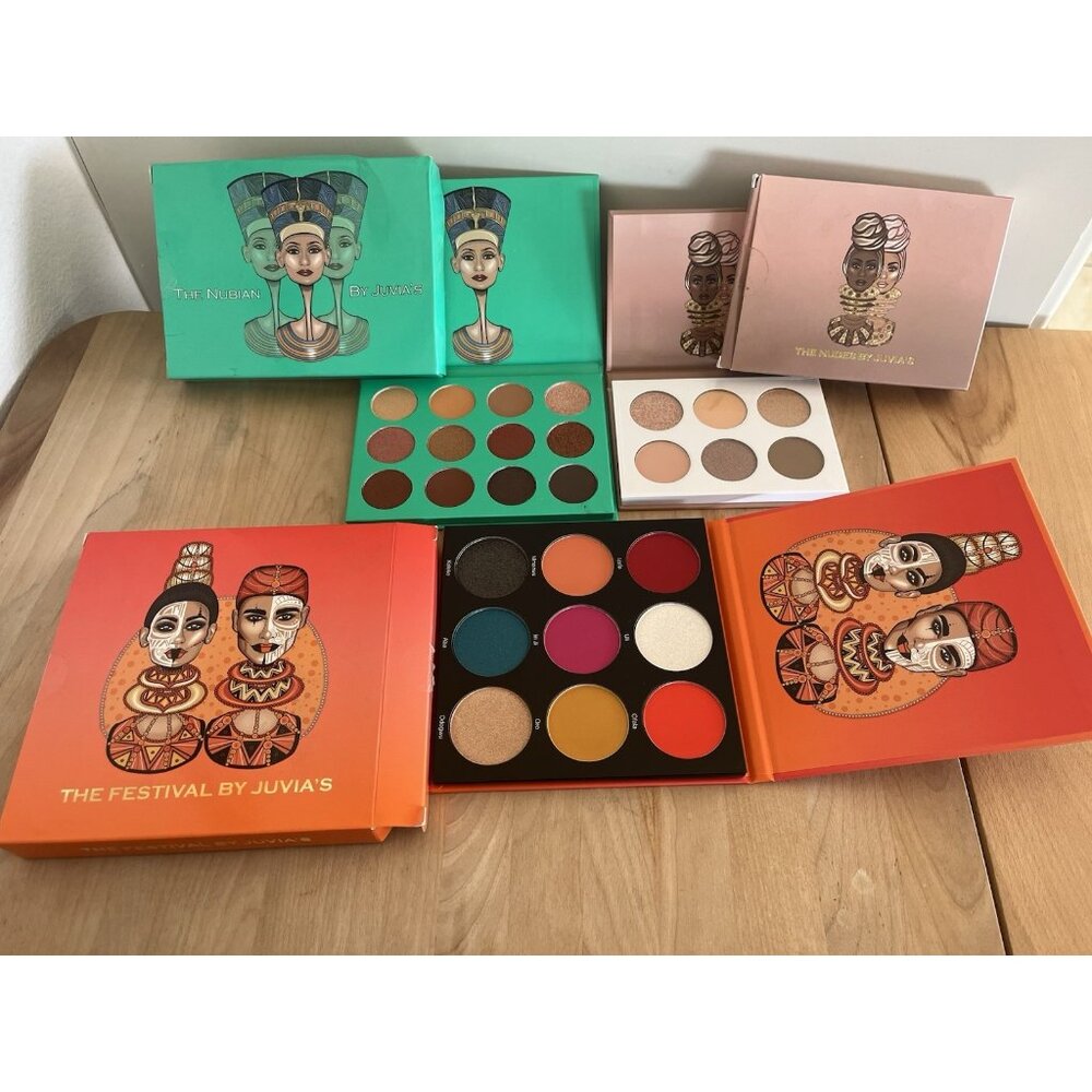 3 NEW Juvia's Place The Nudes The Nubian The Festival Eyeshadow Palette Lot
